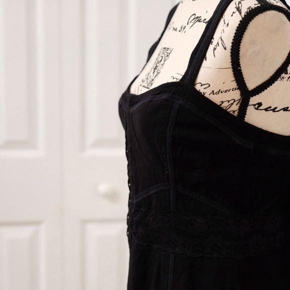 Free People Lace Me Up Black Bodycon Corset Dress - Picture 6 of 14